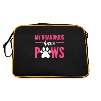 Mes petits-enfants ont des pattes Chien Grand-mère Grand-chien - Sac Retro - noir/or - Dos