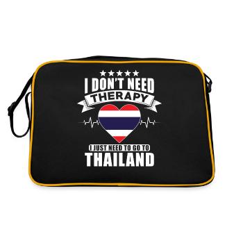 Thaïlande Je n’ai pas besoin de thérapie - Sac Retro - noir/or - Dos