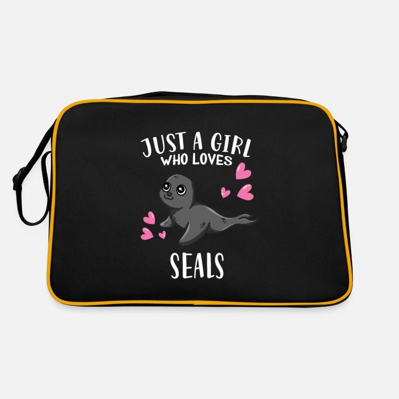Drôle de sceau juste une fille qui aime les phoques Sac Retro