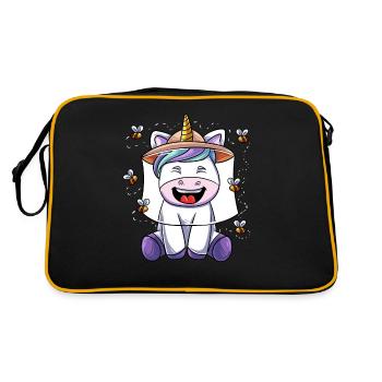 Honey Bee Unicorn Honey Beekeeper - Retro Bag - black/gold - Back