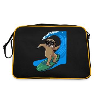Sloth Surfer Surfboard Surfboard - Retro Bag - black/gold - Back