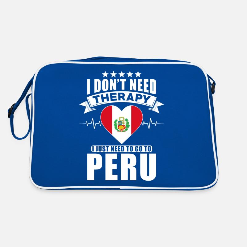 Peru I do not need Therapy Retro Tasche