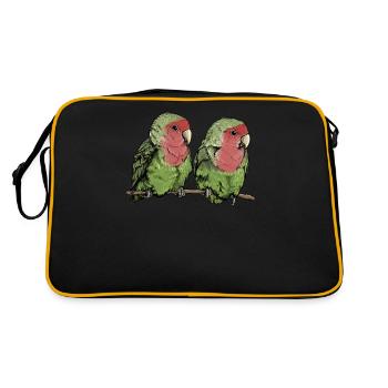 Rose head I Inseparable motif for - Retro Bag - black/gold - Back