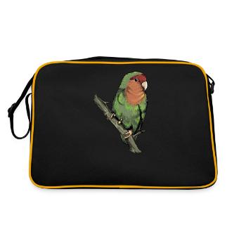 Rose head I Inseparable motif for - Retro Bag - black/gold - Back
