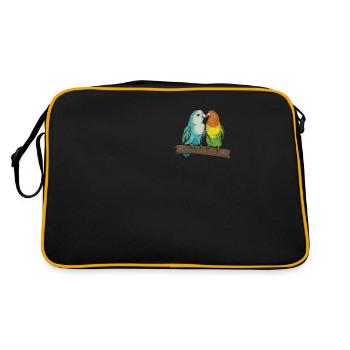Rose head I Inseparable motif for - Retro Bag - black/gold - Back