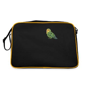 Rose head I Inseparable motif for - Retro Bag - black/gold - Back