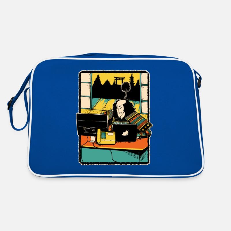 Samurai Computer Nerd Programmierer IT Webdesigner Retro Tasche
