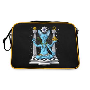 Sphynx Chat Psychédélique Shiva - Sac Retro - noir/or - Dos
