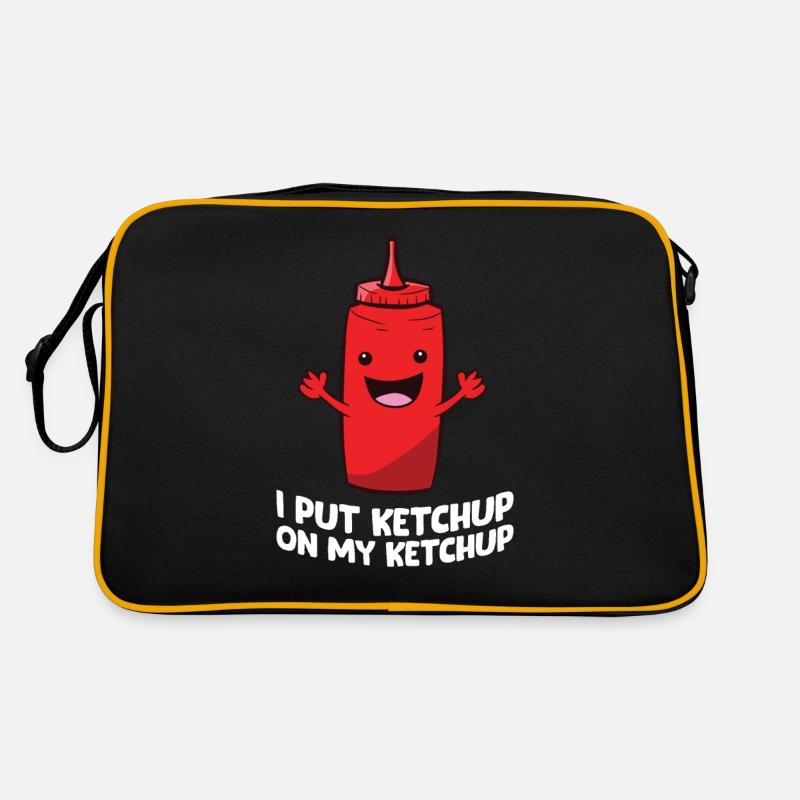 Lustiger Ketchup Ich mache Ketchup auf meinen Retro Tasche