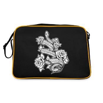 Gothic Snake With Roses Punk Gothic Occult - Retro Bag - black/gold - Back