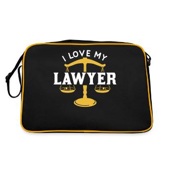 J’aime mon avocat Avocat Avocat Avocat - Sac Retro - noir/or - Dos