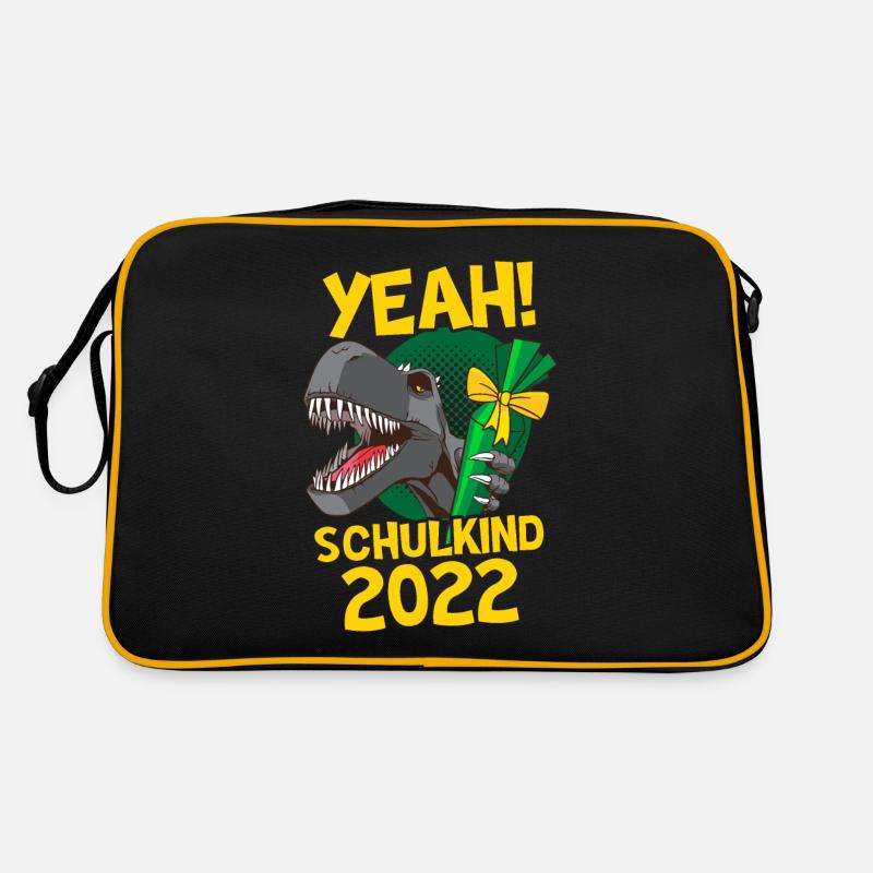 Yeah! Schulkind 2022 Dino Einschulung Retro Tasche