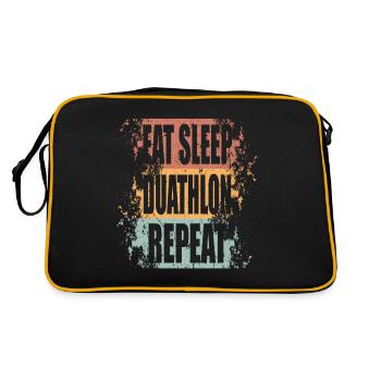 Duathlon Manger Dormir Répéter - Sac Retro - noir/or - Dos