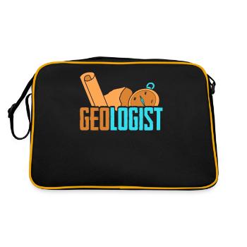 Geologist Geology Student Geology Geology Teacher - Retro Bag - black/gold - Back