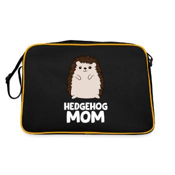 Hedgehog Mom Girls Women That Loves Hedgehogs - Retro Bag - black/gold - Back