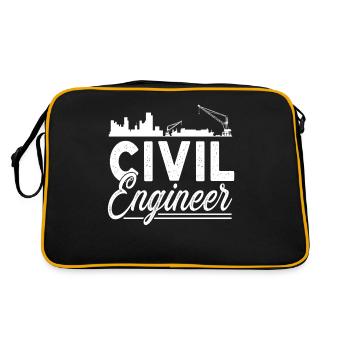 Civil Engineer Civil Engineering Student Profession - Retro Bag - black/gold - Back