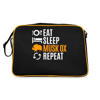 Cher bœuf musqué cadeau fantastique - Sac Retro - noir/or - Dos