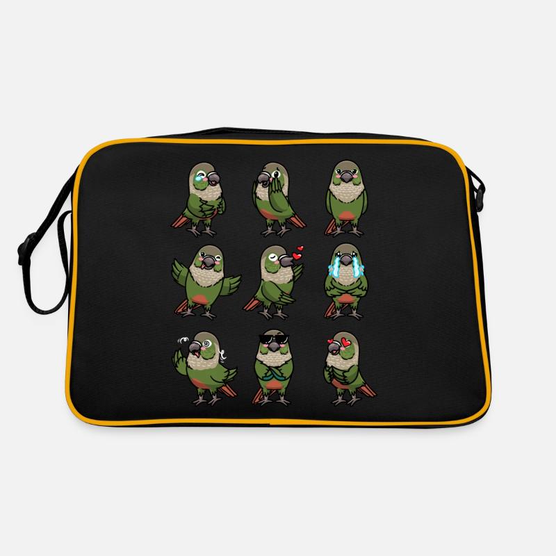 Molinasittich Sittich Papagei Vogel Retro Tasche
