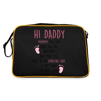 Hi Daddy You Are Awesome Bodysuit Amazing Dad - Retro Bag - black/gold - Back