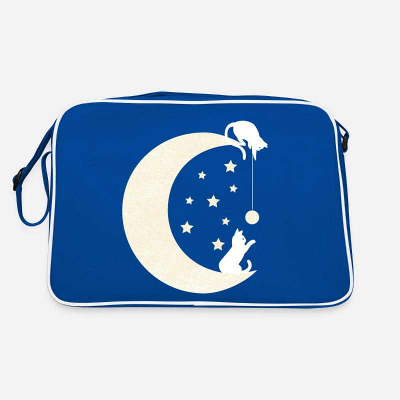 Mond Katzen Retro Tasche