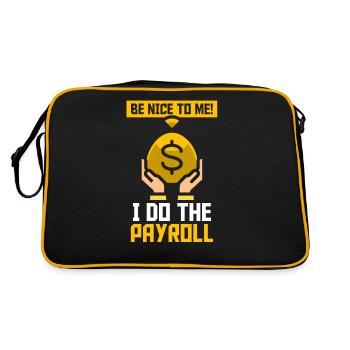 Soyez gentil avec moi je fais la paie - Sac Retro - noir/or - Dos