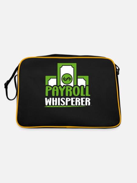 Payroll Whisperer HR Human Resources - Retro Bag - black/gold - Back