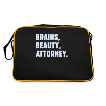 Brains Beauty Future Attorney For A Law Student - Sac Retro - noir/or - Dos