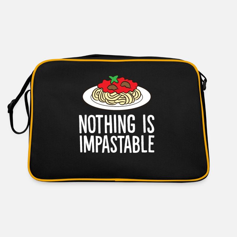 Nothing Is Impastable Spaghetti Pasta Retro Bag