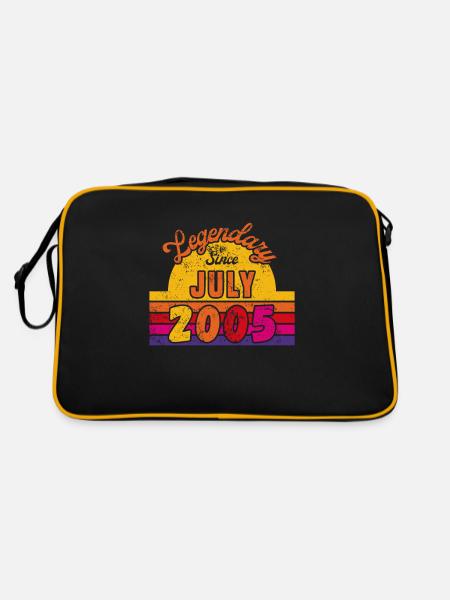 July 2005 - Geburtstag im Juli - Retro Tasche - Schwarz/Gold - Hinten