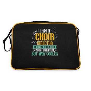 Je suis chef de chœur - chœur de musique de théâtre - Sac Retro - noir/or - Dos