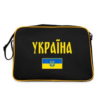 Je soutiens l’Ukraine - Sac Retro - noir/or - Dos
