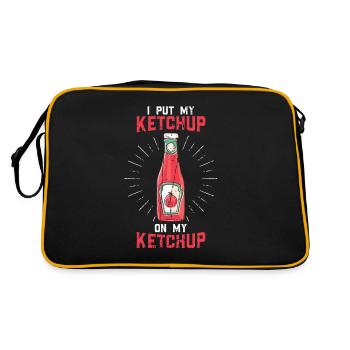 I put my ketchup on my ketchup - Ketchup Sauce - Retro Bag - black/gold - Back