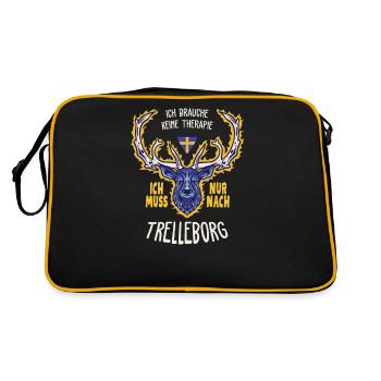 Trelleborg I Sweden Sverige Scandinavia for - Retro Bag - black/gold - Back