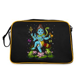 Bébé Shiva Hindou Nataraja - Sac Retro - noir/or - Dos