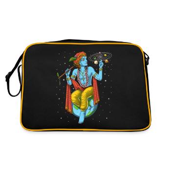 Seigneur hindou Krishna - Sac Retro - noir/or - Dos