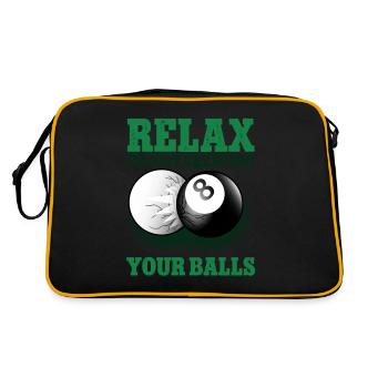 Détends-toi je casse juste tes boules 8 boules billard - Sac Retro - noir/or - Dos