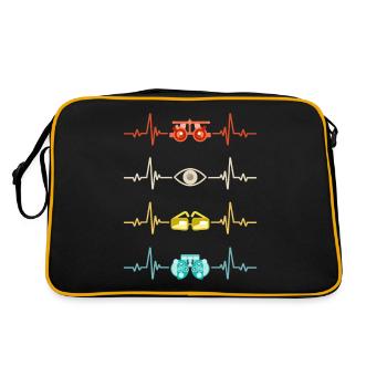 Optometrist Optician Optometry Ophthalmologist - Retro Tasche - Schwarz/Gold - Hinten