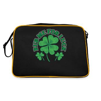 Rub Me for Happiness Ireland Irish Irish Irish - Retro Bag - black/gold - Back