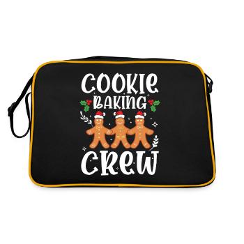 Cookie Baking Crew Pajama Christmas Gingerbread - Retro Tasche - Schwarz/Gold - Hinten