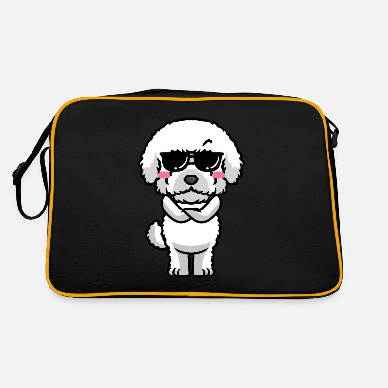 Bichon Frisé Dog Curly Bichon Retro Bag