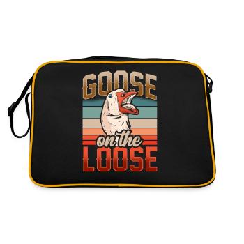 Oie en liberté Propriétaire d’oies Animal de compagnie - Sac Retro - noir/or - Dos
