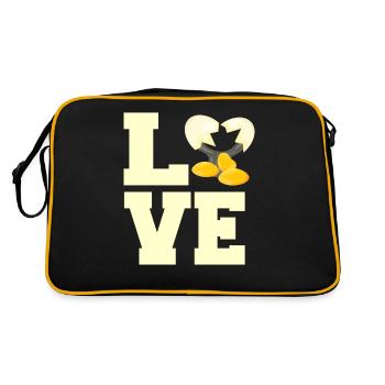 Love Eggs Breakfast Gift - Retro Bag - black/gold - Back