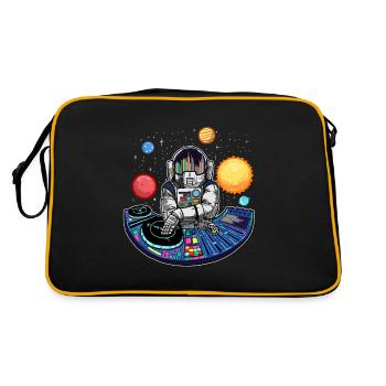 Techno Music Astronaut DJ Electro Music Beat - Sac Retro - noir/or - Dos