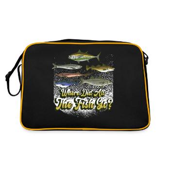 Où sont passés tous les poissons? Pêcheurs pêcheurs - Sac Retro - noir/or - Dos