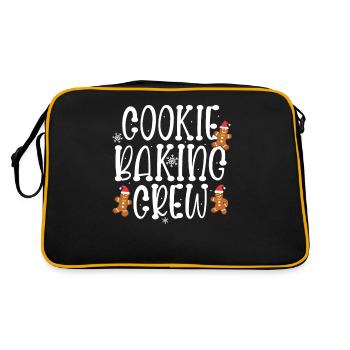 Cookie Baking Crew Pajama Christmas Gingerbread - Retro Tasche - Schwarz/Gold - Hinten