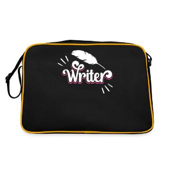 Author Writer Writer Writing - Retro Bag - black/gold - Back