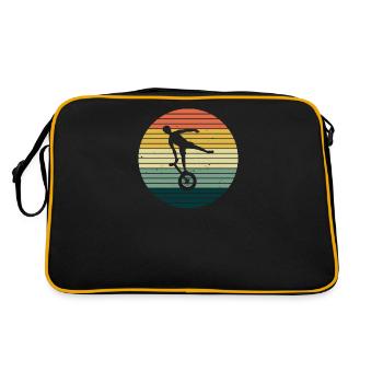 Vintage Unicycle I Unicycle Circus Motif pour - Sac Retro - noir/or - Dos