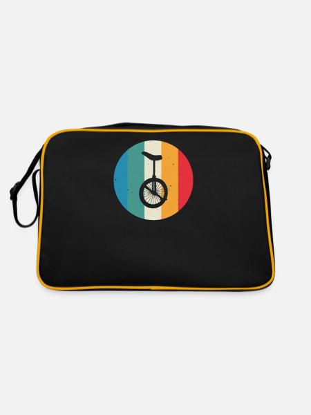 Vintage Unicycle I Unicycle Circus Motif pour - Sac Retro - noir/or - Dos