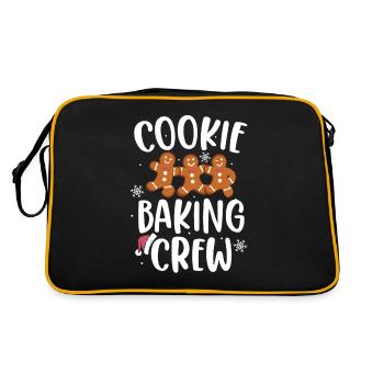 Cookie Baking Crew Pajama Christmas Gingerbread - Retro Tasche - Schwarz/Gold - Hinten