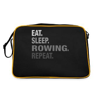 Fancy Eat Sleep Rowing TSHIRT GRAPHIQUE - Sac Retro - noir/or - Dos